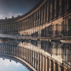 Reflection of built structures in water