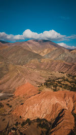 Scenic view of landscape against cloudy sky