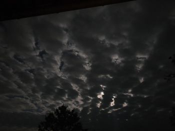 Low angle view of cloudy sky