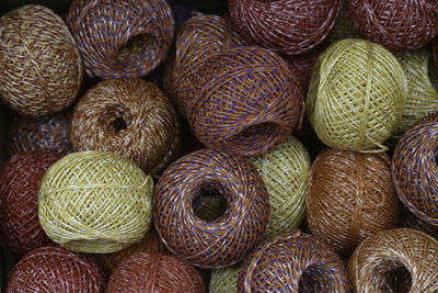 Full frame shot of multi colored balls for sale at market