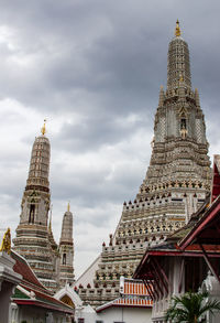 Low angle view of temple building against sky