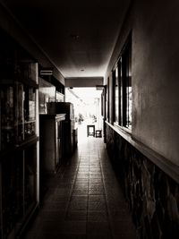 Empty corridor of building