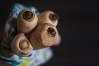 Close-up of parsnips