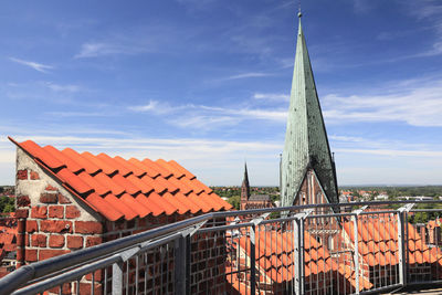 Roof of building against sky