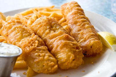 High angle view of breakfast served on table