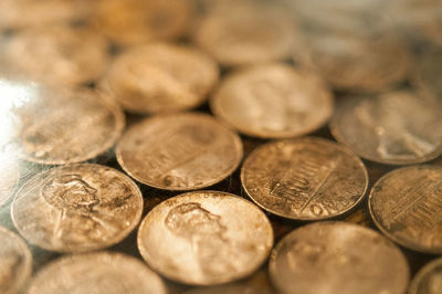 Full frame shot of coins