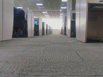 Empty walkway in city