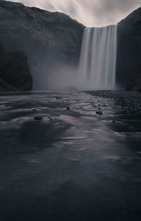 Scenic view of waterfall