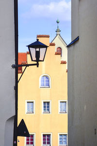 Lantern on the background of yellow shade.