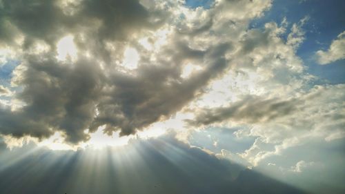 Low angle view of cloudy sky