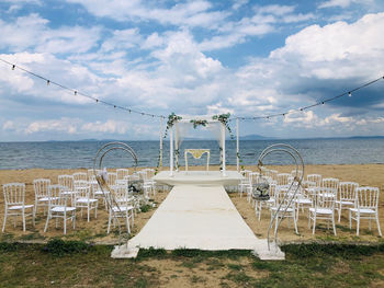 Scenic view of sea against sky