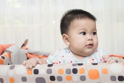 Cute baby at home