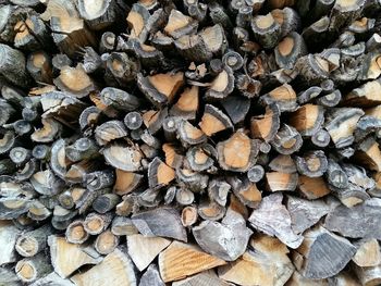 Full frame shot of firewood