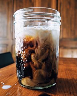 Close-up of drink on table