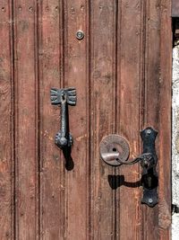 Close-up of closed door