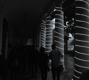 People walking in temple