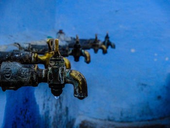 Close-up of rusty metal door