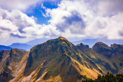 Low angle view of mountain against sky