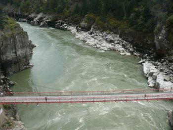 River flowing through rocks