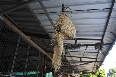 Low angle view of decoration hanging from ceiling