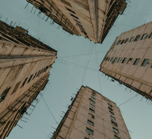 Low angle view of buildings against sky