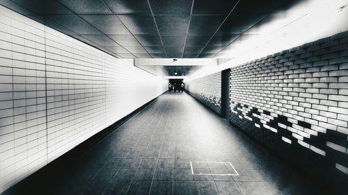 Illuminated underground walkway