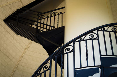 Low angle view of staircase in building