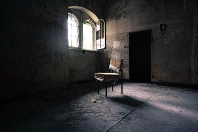 Interior of abandoned building