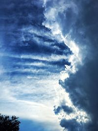 Low angle view of clouds in sky