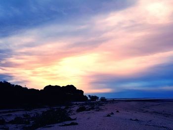 Scenic view of dramatic sky over sea