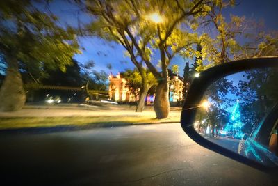 View of road at night