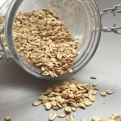 Close-up of oat flakes