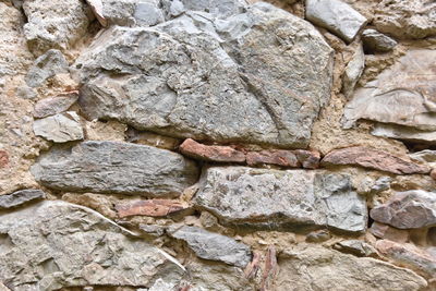 Close-up of stone wall