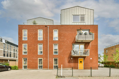 Low angle view of building against sky