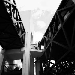 Low angle view of bridge against sky