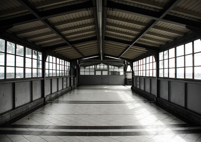 Empty corridor of building