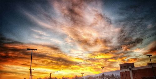 Low angle view of dramatic sky