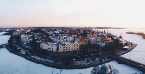 River with cityscape in background