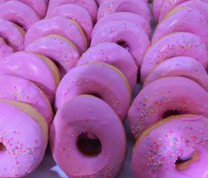 Full frame shot of pink cake