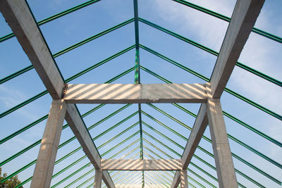 Low angle view of skylight