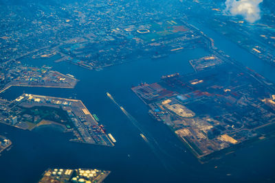 High angle view of cityscape