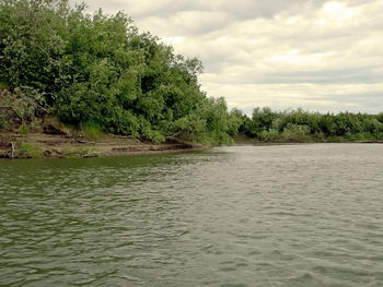 Scenic view of river against sky