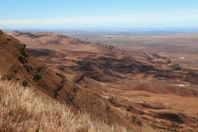 High angle view of a desert