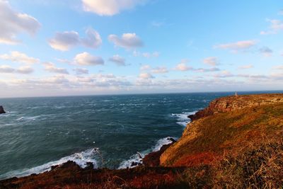 Scenic view of sea against sky