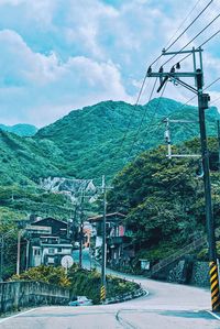 High angle view of townscape against sky