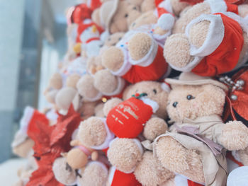 Close-up of stuffed toys
