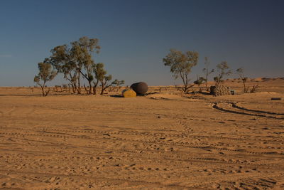 Scenic view of desert against sky