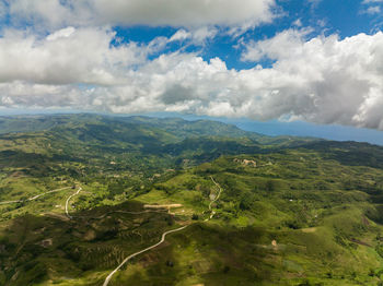 Countryside with agricultural land in the mountains. libo hills. cebu island, philippines.