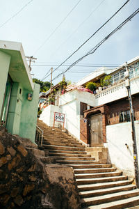 Staircase against sky