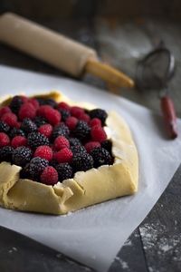 Close-up of strawberries in plate